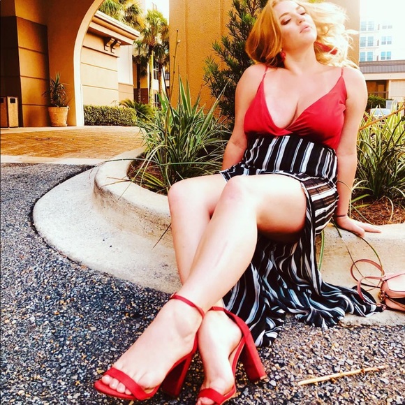 Slit Leg Flared Palazzo Pants - Picture 1 of 4